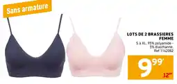 Trafic Lots de 2 brassieres femme offre