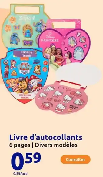 Action Livre d'autocollants offre