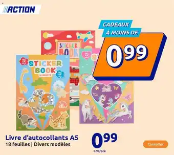 Action Livre d'autocollants a5 offre