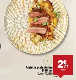 Promocash Assiette plate ambre offre