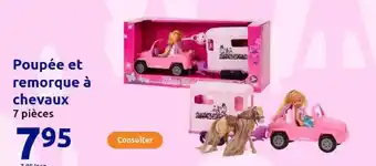 Action Poupée et remorque à chevaux offre
