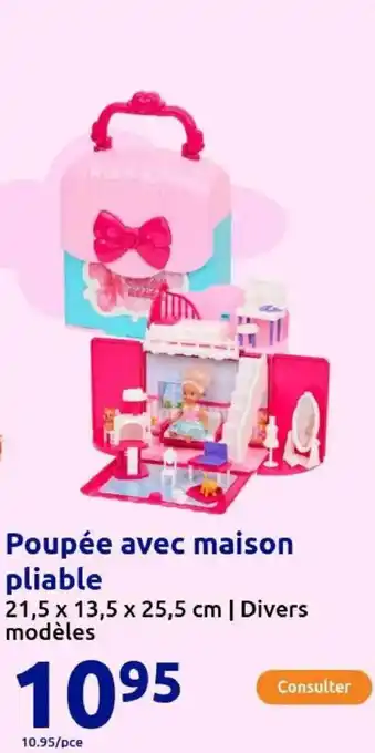 Action Poupée avec maison pliable offre