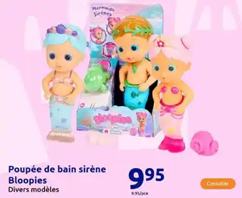 Action Poupée de bain sirène bloopies offre