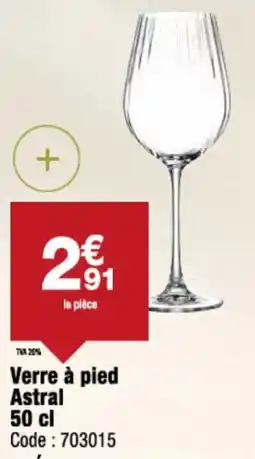 Promocash Verre à pied astral offre