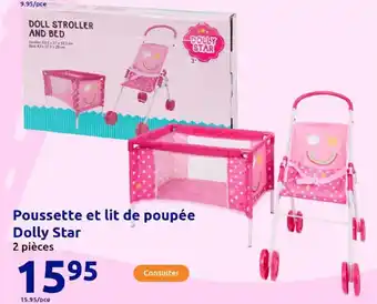 Action Poussette et lit de poupée Dolly Star offre