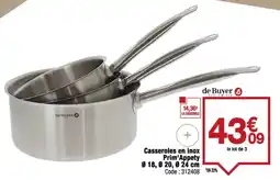 Promocash Casseroles en inox prim'appety offre