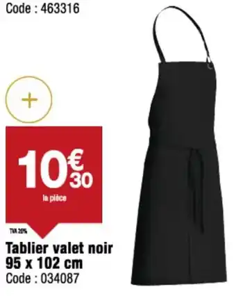Promocash Tablier valet noir offre