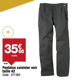 Promocash Pantalon cuisinier noir taille 42 offre