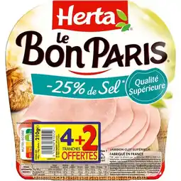 Carrefour Market HERTA Jambon Le Bon Paris offre