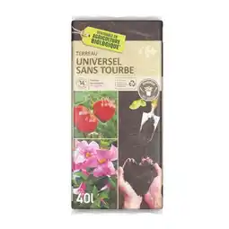Carrefour CARREFOUR Terreau universel sans tourbe UAB* 40 L offre