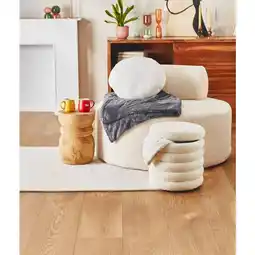 Carrefour CARREFOUR HOME Pouf bouclette offre
