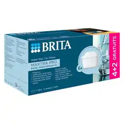 Carrefour BRITA Pack 4+2 filtres à eau MAXTRA PRO PURE PERFORMANCE offre