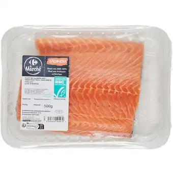 Carrefour Filet de saumon avec peau sans arêtes CARREFOUR Le Marché ASC offre