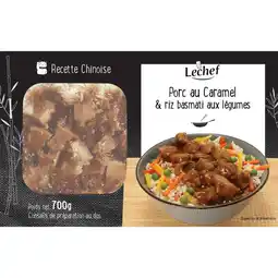 Carrefour TG LECHEF Porc au caramel et riz LE CHEF offre