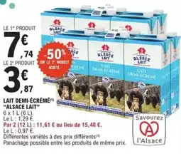 E.Leclerc Alsace lait - lait demi-écrémé offre