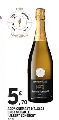 E.Leclerc Brut - aoc crémant d'alsace médaille offre