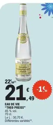 E.Leclerc Williams - eau de vie offre
