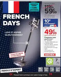 Carrefour Facile - aspirateur balai sans fil offre