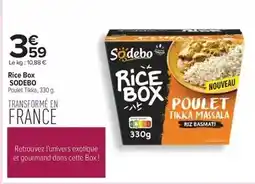 Carrefour Sodebo - rice box offre