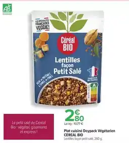 Carrefour Céréal bio - plat cuisiné doypack végétarien offre
