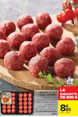 Carrefour Socopa - boulette de beur mature offre