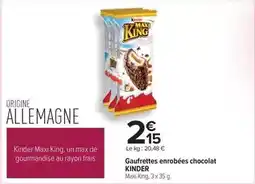 Carrefour Kinder - gaufrettes enrobées chocolat offre