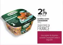 Carrefour Cassegrain - lentilles vertes offre