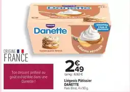 Carrefour Danette - liégeois patissier offre