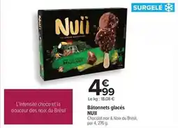 Carrefour Nuii - bâtonnets glacés offre