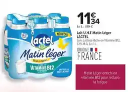 Carrefour Lactel - lait u.h.t matin léger offre