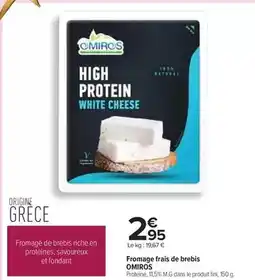 Carrefour Omiros - fromage frais de brebis offre