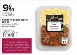 Carrefour Lechef - boeuf bourguignon et pâtes offre