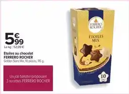 Carrefour Ferrero rocher - etoiles au chocolat offre