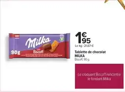 Carrefour Milka - tablette de chocolat offre