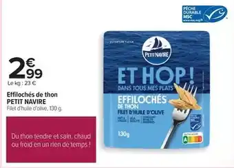 Carrefour Petit navire - effilochés de thon offre