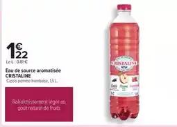 Carrefour Cristaline - eau de source aromatisée offre