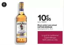 Carrefour Captain morgan - rhum ambré sans alcool offre