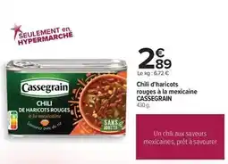 Carrefour Cassegrain - chili d'haricots rouges à la mexicaine offre
