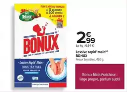 Carrefour Bonux - lessive rapid' main offre