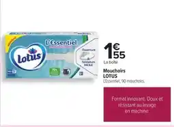 Carrefour Lotus - mouchoirs offre