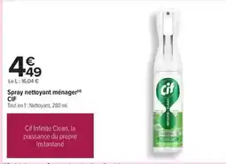 Carrefour Cif - spray nettoyant ménager offre