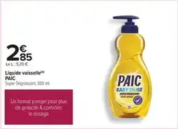 Carrefour Paic - liquide vaisselle offre