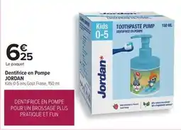 Carrefour Jordans - dentifrice en pompe offre