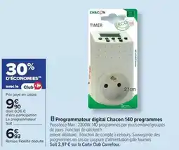 Carrefour Carrefour - programmateur digital chacon 140 programmers offre