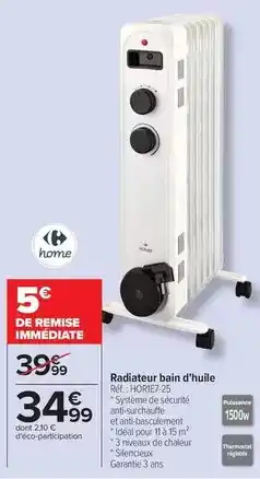 Carrefour Carrefour - radiateur bain d'huile réf. : ra810eteur offre