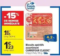 Carrefour Carrefour - biscuits apéritifs assortiment offre