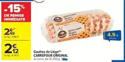 Carrefour Carrefour - gaufres de liège offre