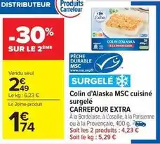 Carrefour Carrefour - colin d'alaska msc cuisiné surgelé extra offre