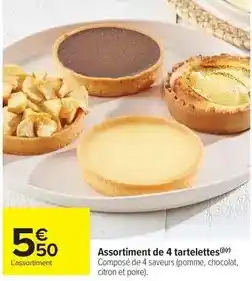 Carrefour Assortiment de 4 tartelettes offre