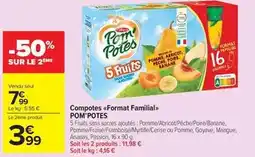 Carrefour Pom'potes - compotes format familial offre